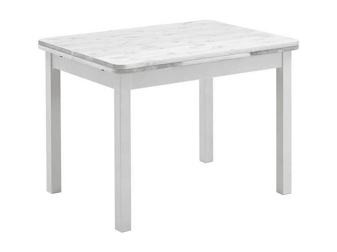 Esstisch in Weiß Kiefer massiv ausziehbar