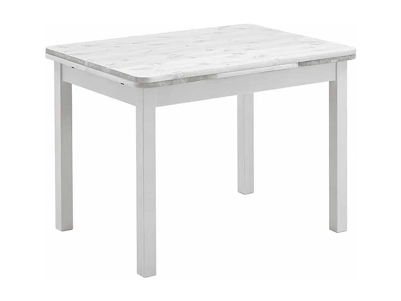 Esstisch in Weiß Kiefer massiv ausziehbar