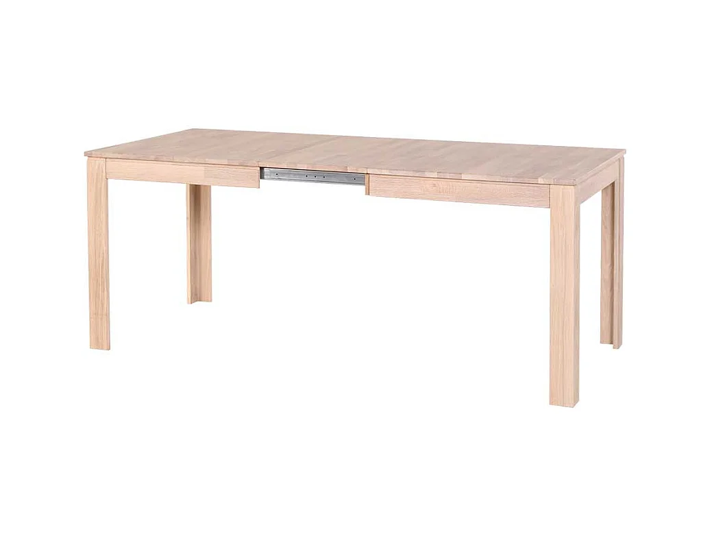 Ausziehbarer Esstisch aus Eiche massiv Eiche Sonoma lackiert