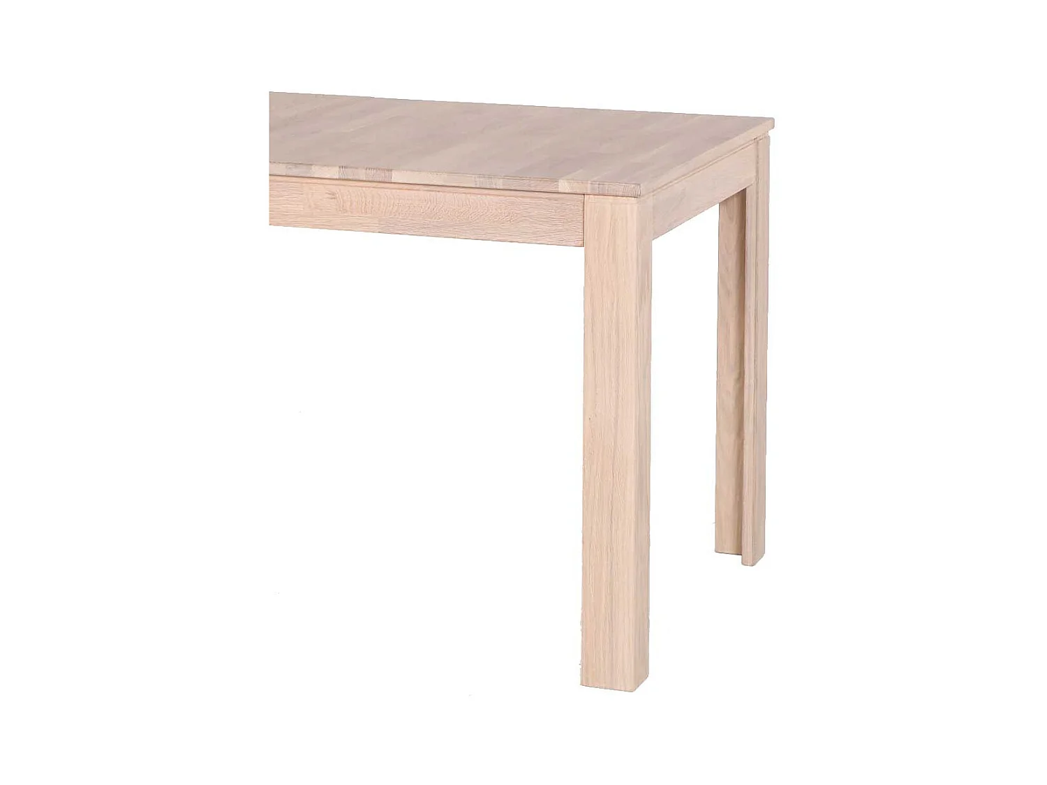 Ausziehbarer Esstisch aus Eiche massiv Eiche Sonoma lackiert