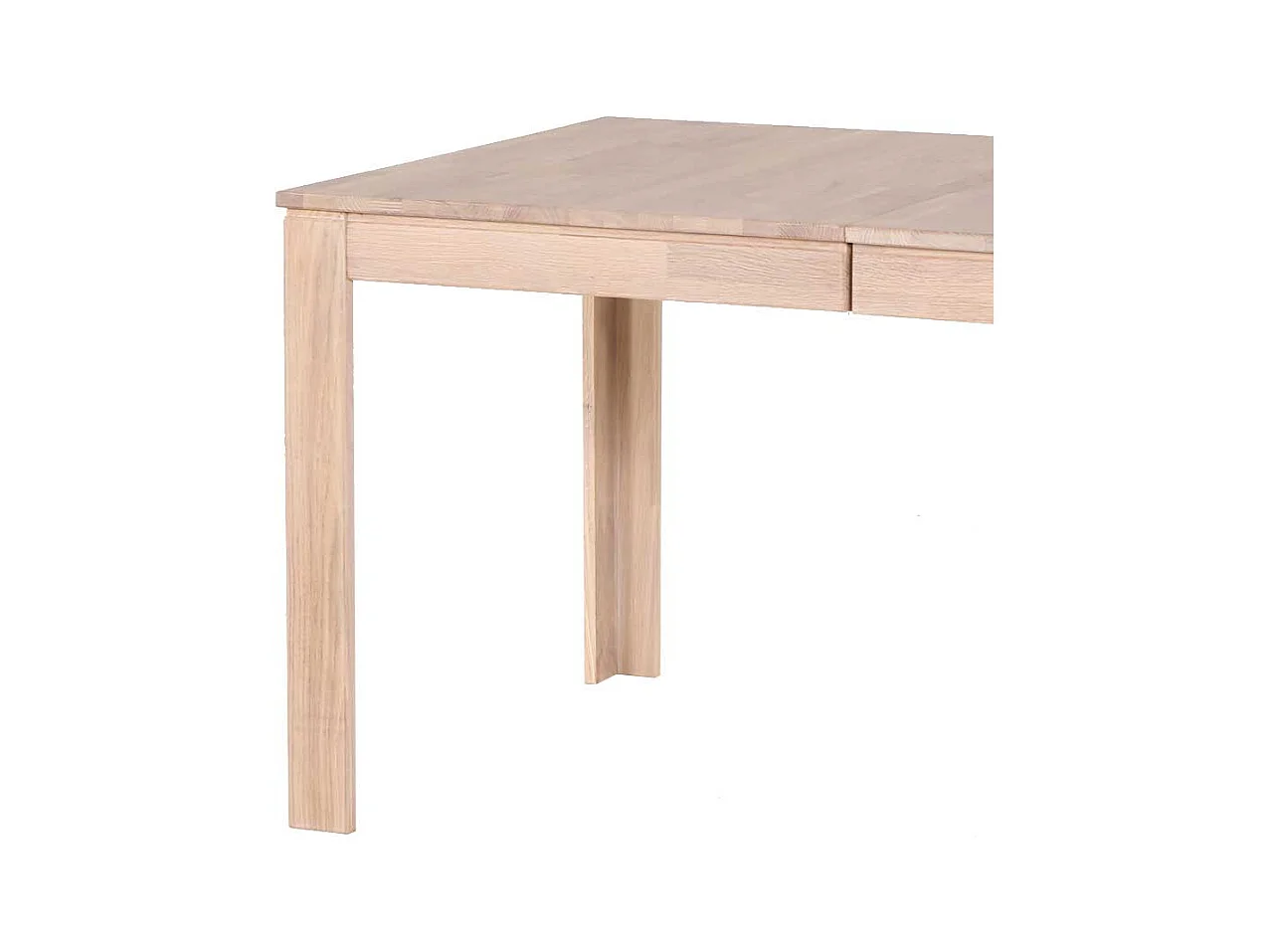 Ausziehbarer Esstisch aus Eiche massiv Eiche Sonoma lackiert