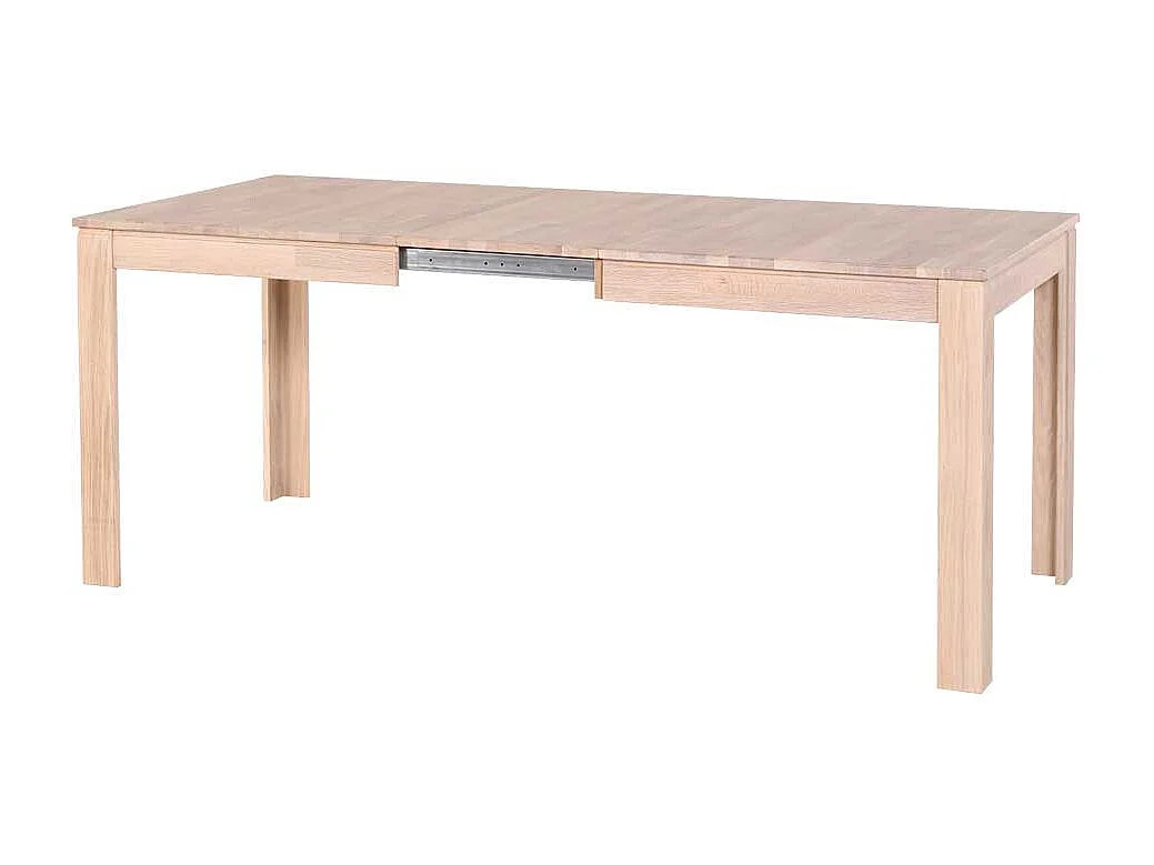 Ausziehbarer Esstisch aus Eiche massiv Eiche Sonoma lackiert