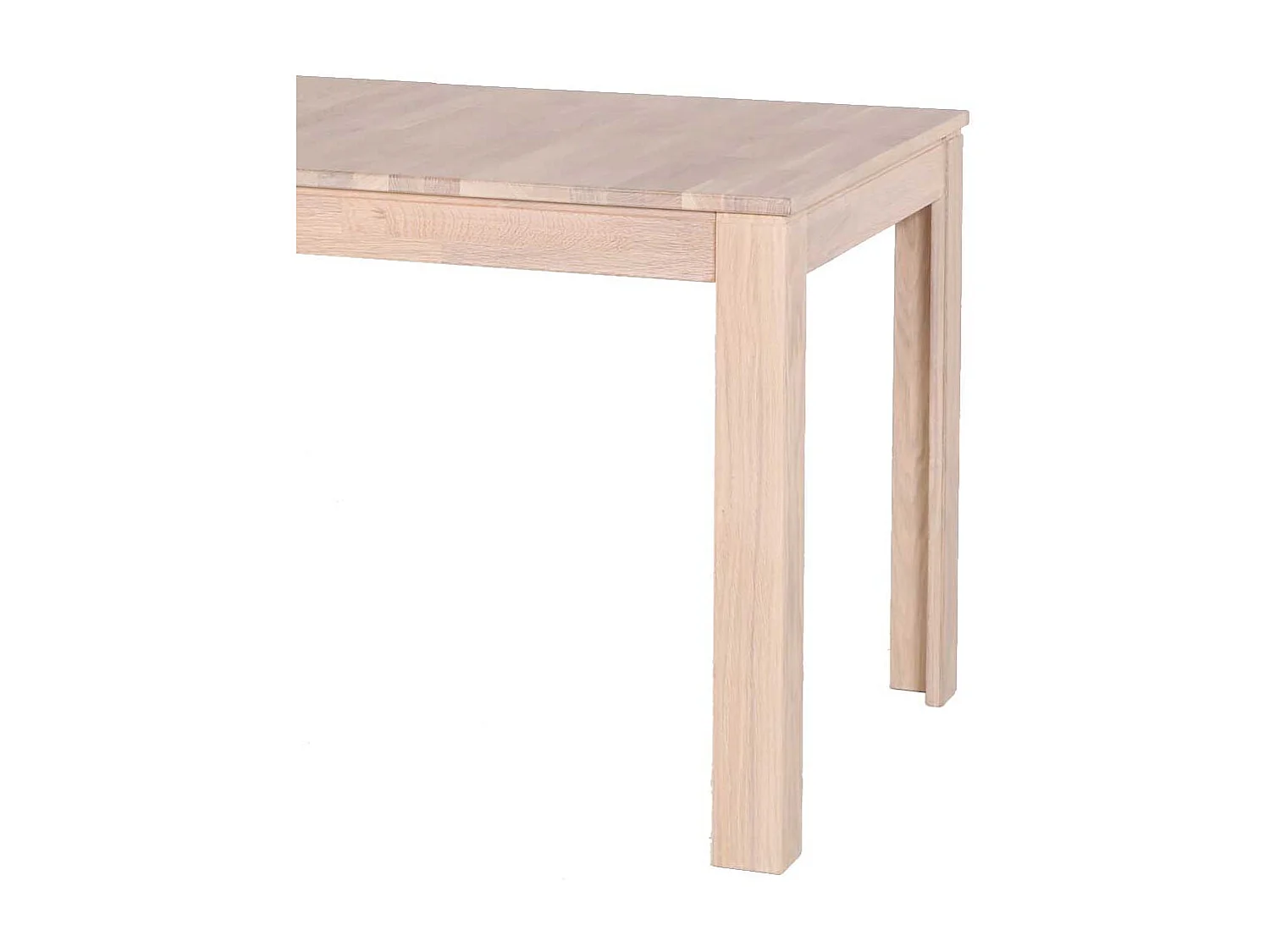 Ausziehbarer Esstisch aus Eiche massiv Eiche Sonoma lackiert