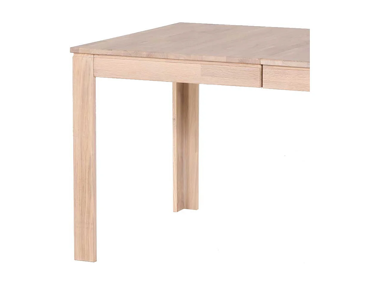 Ausziehbarer Esstisch aus Eiche massiv Eiche Sonoma lackiert