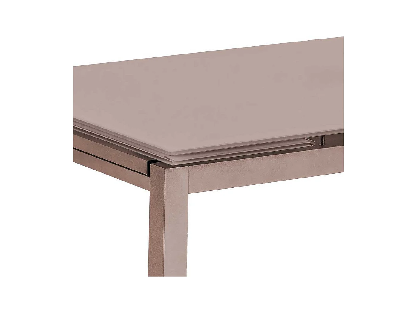 Esstisch in Hellbraun Glas ausziehbar