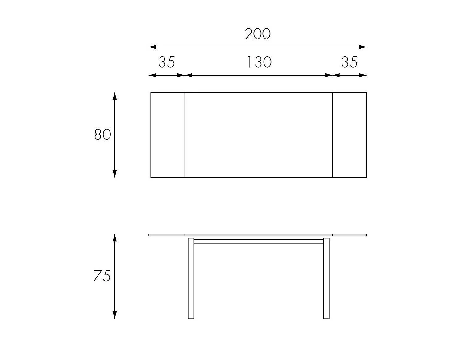 Esstisch in Hellbraun Glas ausziehbar