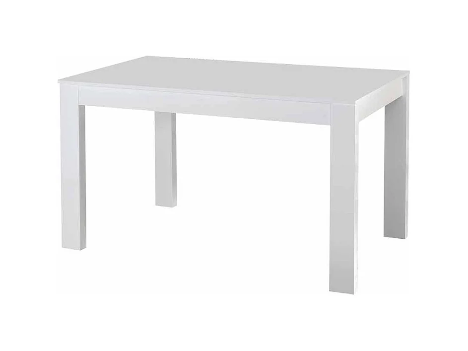 Esszimmertisch mit ausziehbarer Tischplatte Weiß Hochglanz