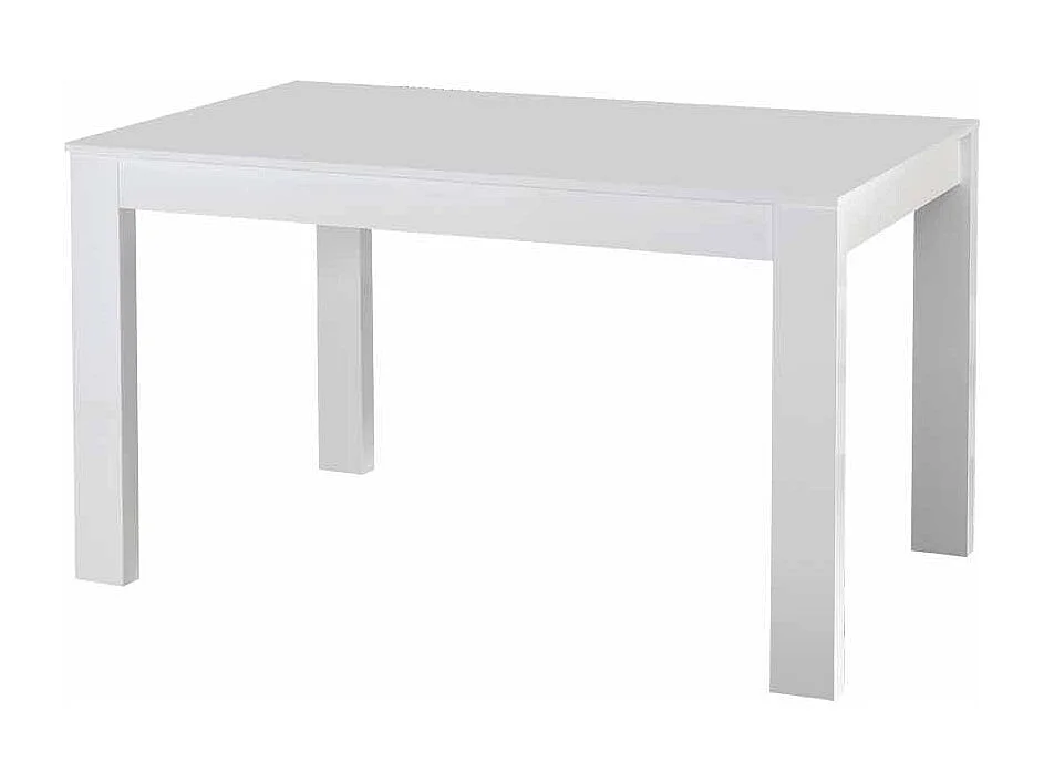 Esszimmertisch mit ausziehbarer Tischplatte Weiß Hochglanz