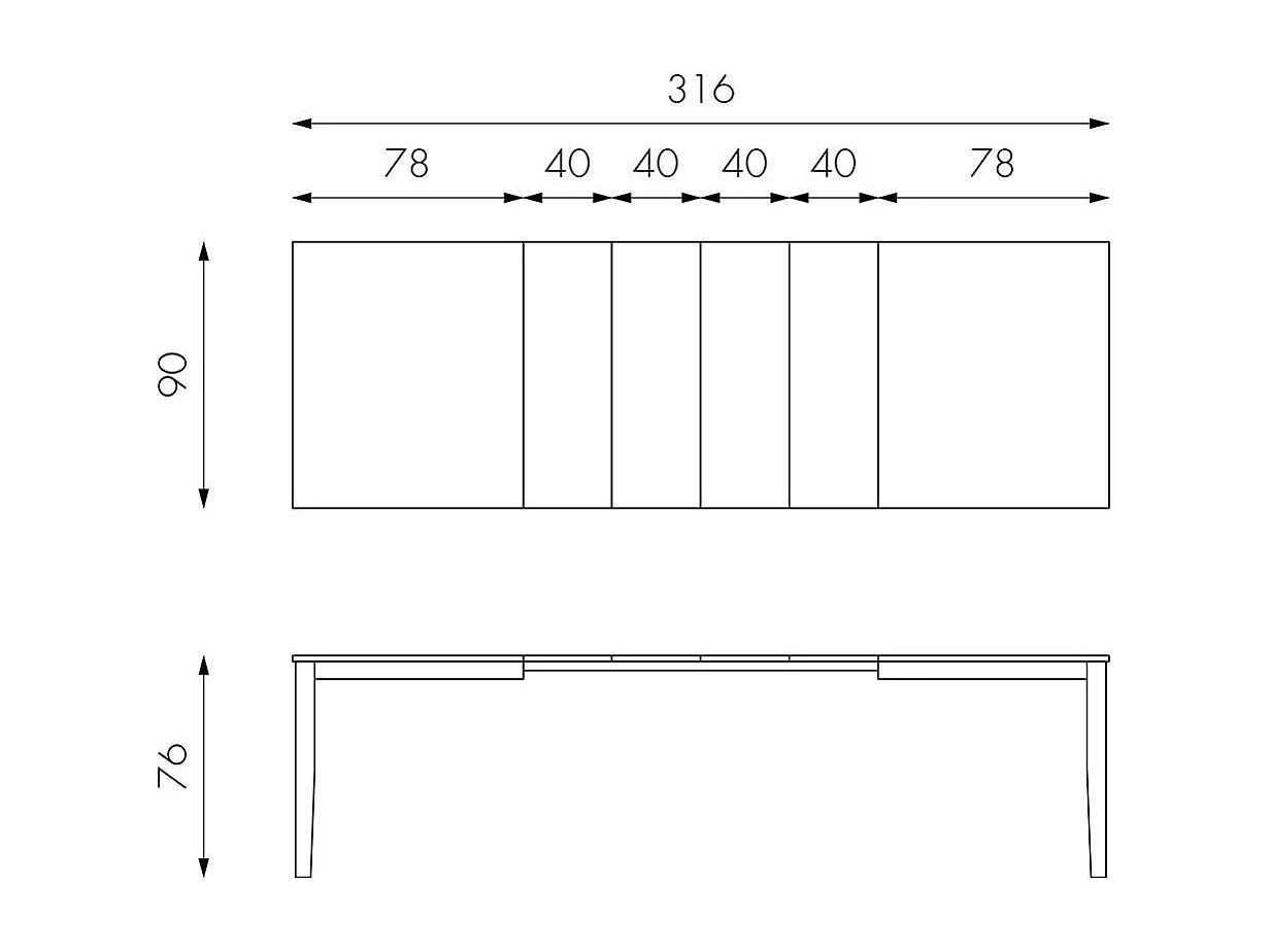 Esszimmertisch ausziehbar Esche furniert