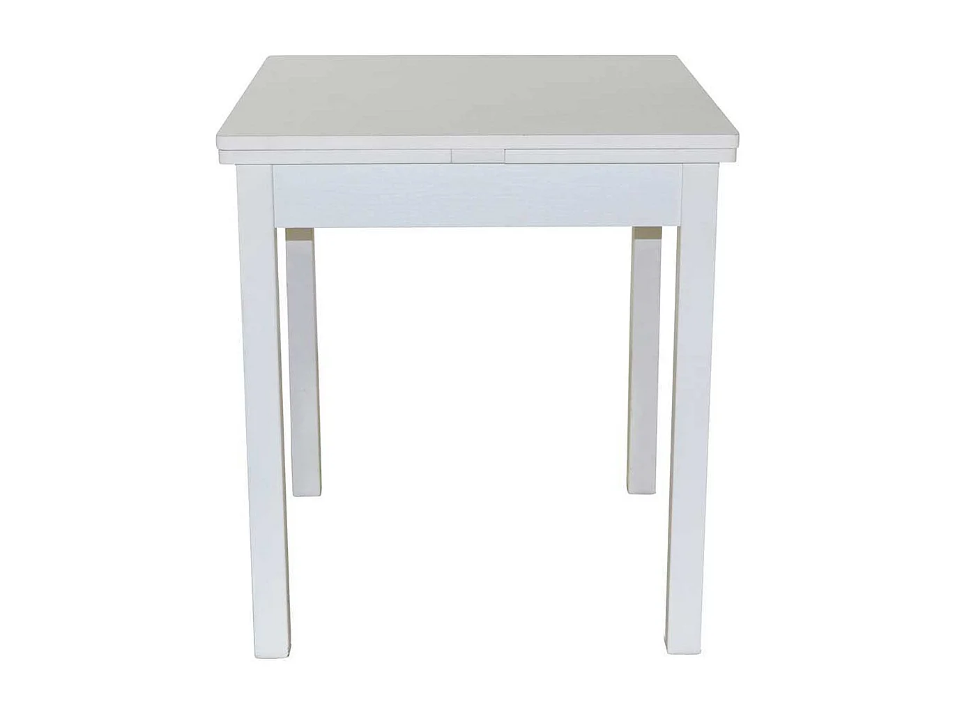 Ausziehbarer Tisch in Weiß zwei Ansteckplatten