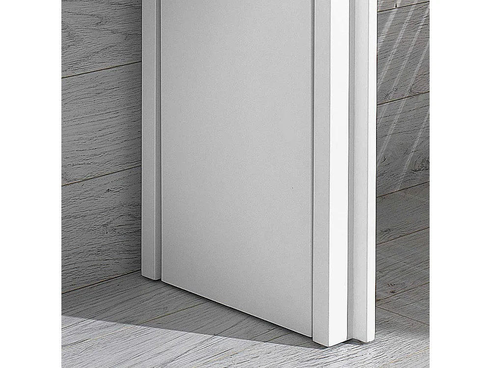 Design Schreibtisch in Weiß ausziehbar