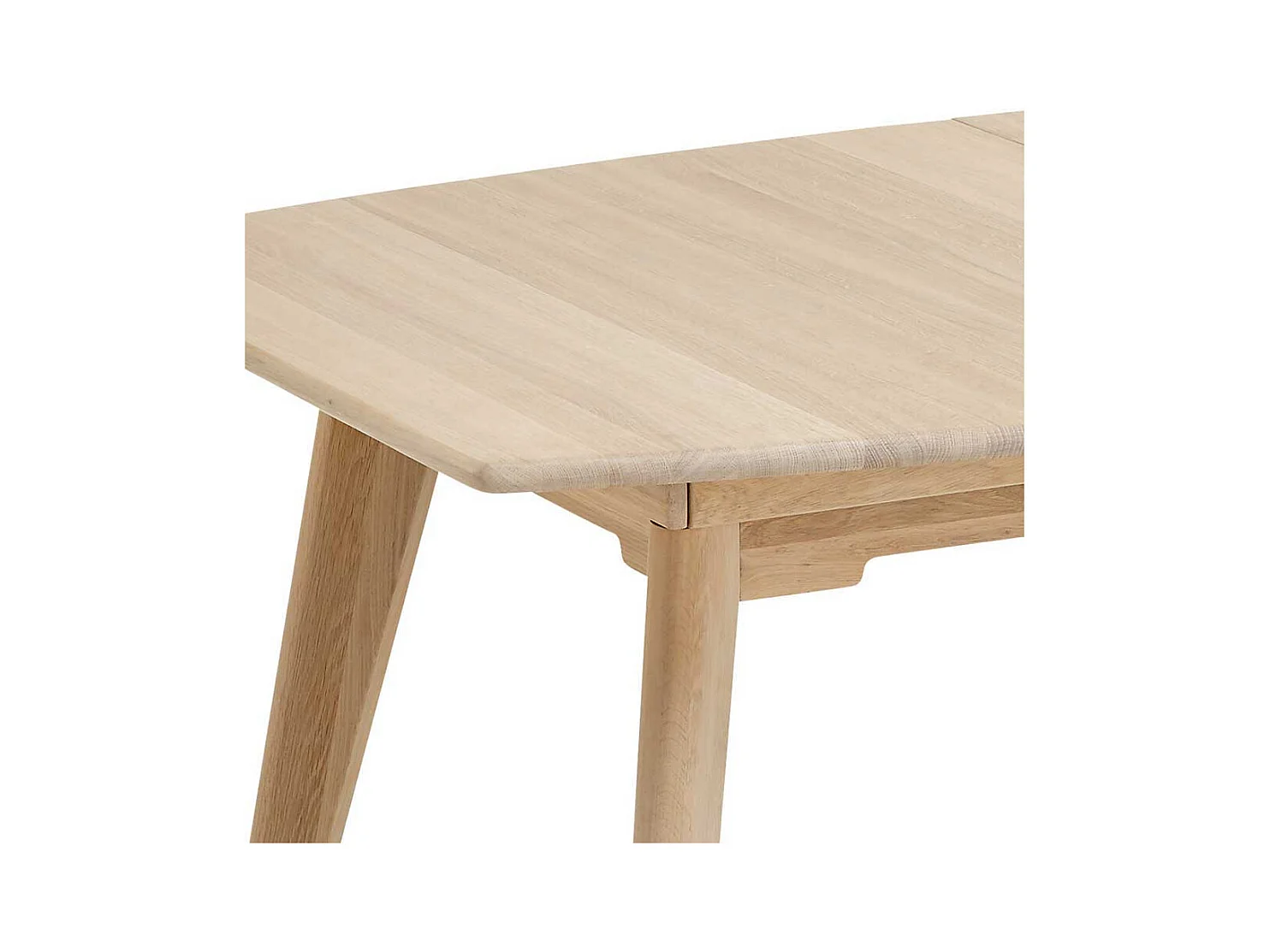 Ausziehbarer Esszimmertisch in Bootsform Eiche massiv und Bianco geölt