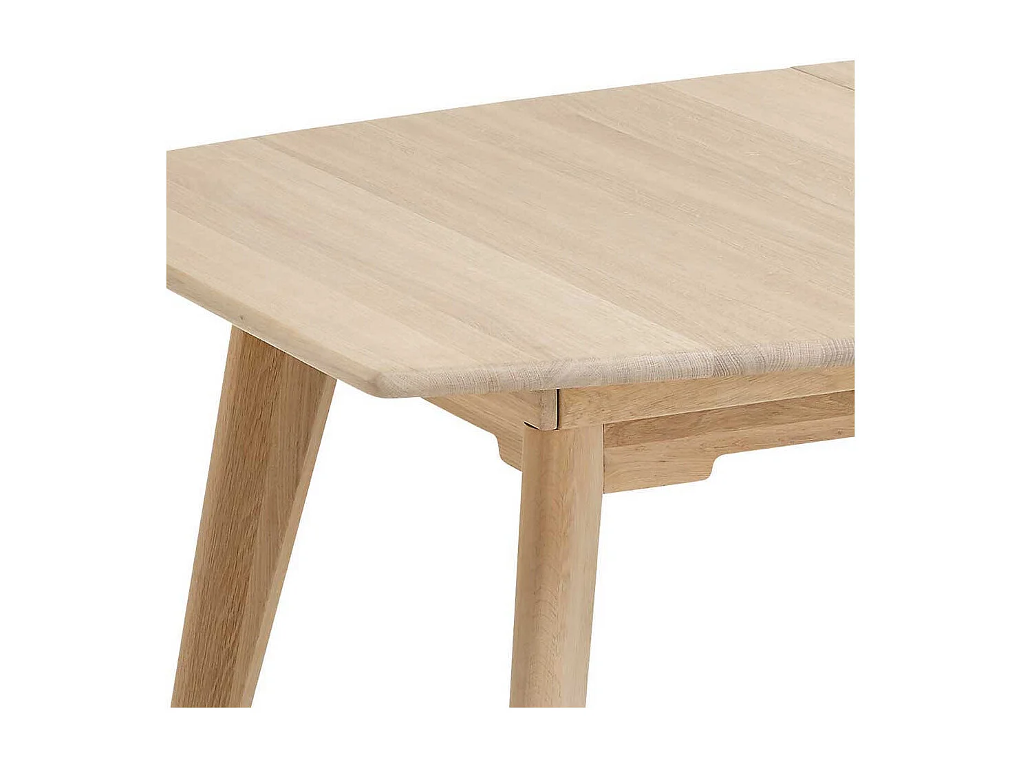 Ausziehbarer Esszimmertisch in Bootsform Eiche massiv und Bianco geölt