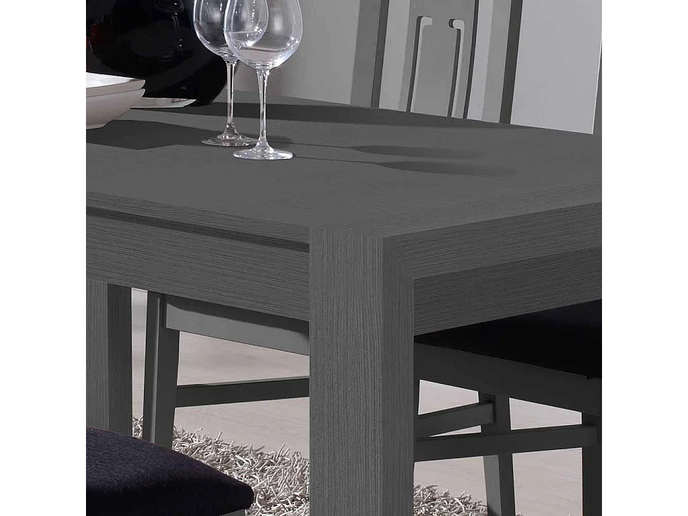 Esstisch in Dunkelgrau ausziehbar