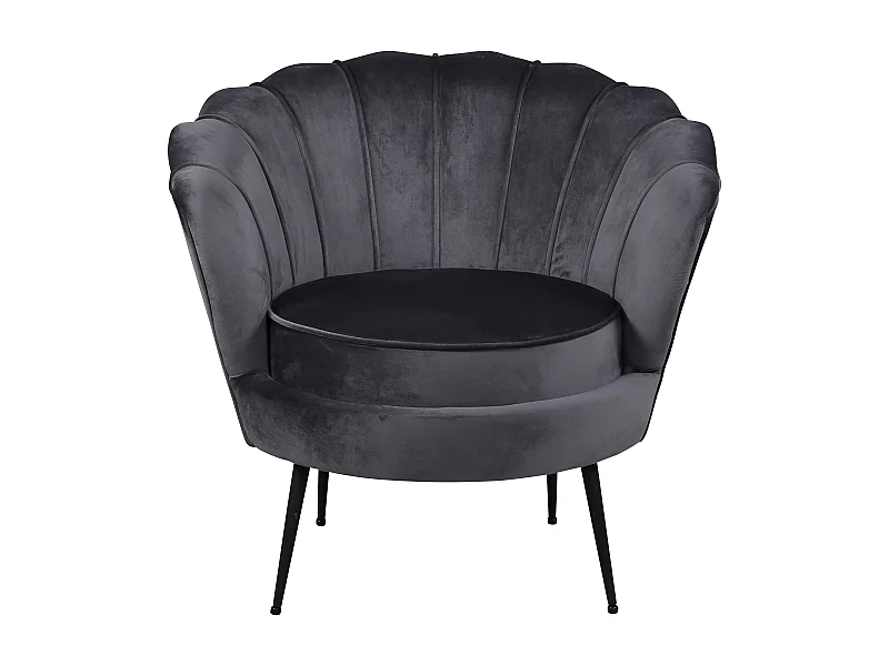 Nice fauteuil velours grijs.