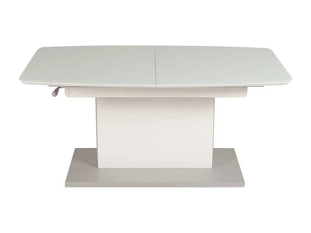 Höhenverstellbarer Couchtisch in Weiß ausziehbar