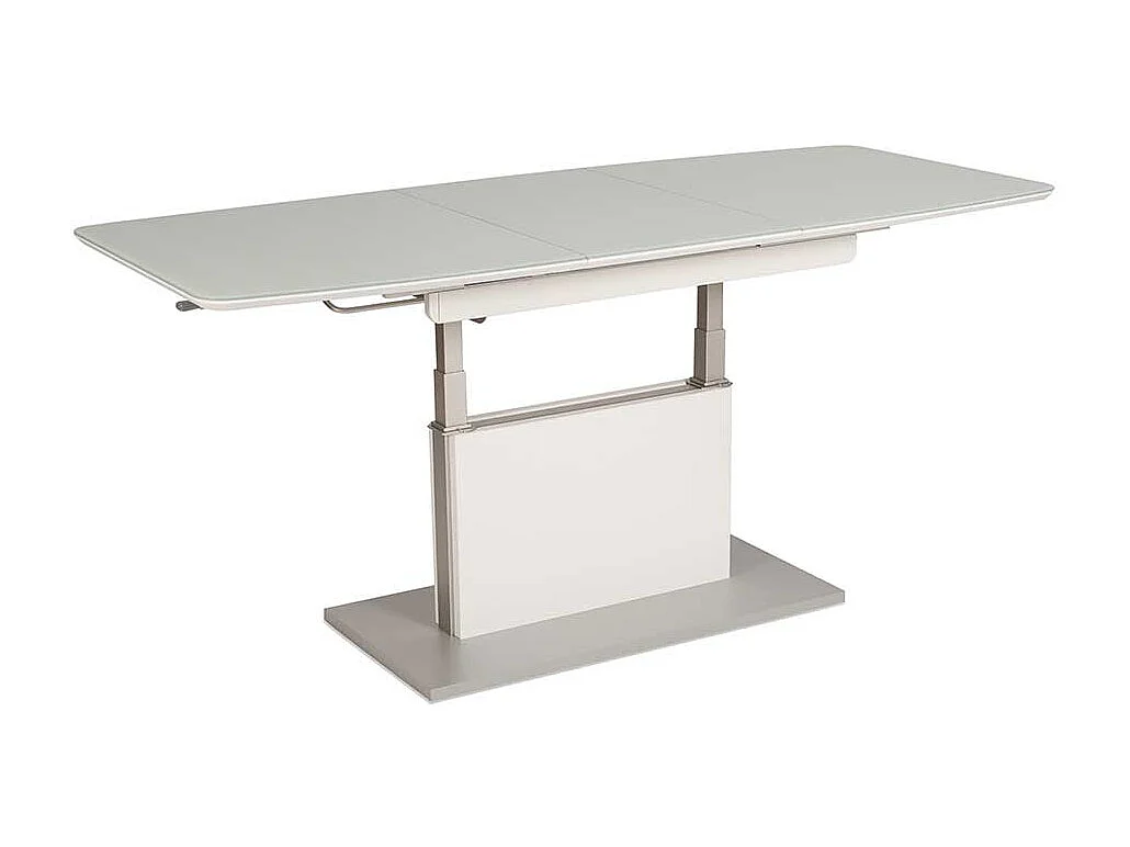 Höhenverstellbarer Couchtisch in Weiß ausziehbar