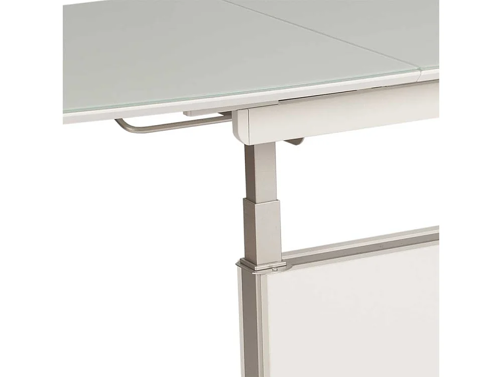 Höhenverstellbarer Couchtisch in Weiß ausziehbar
