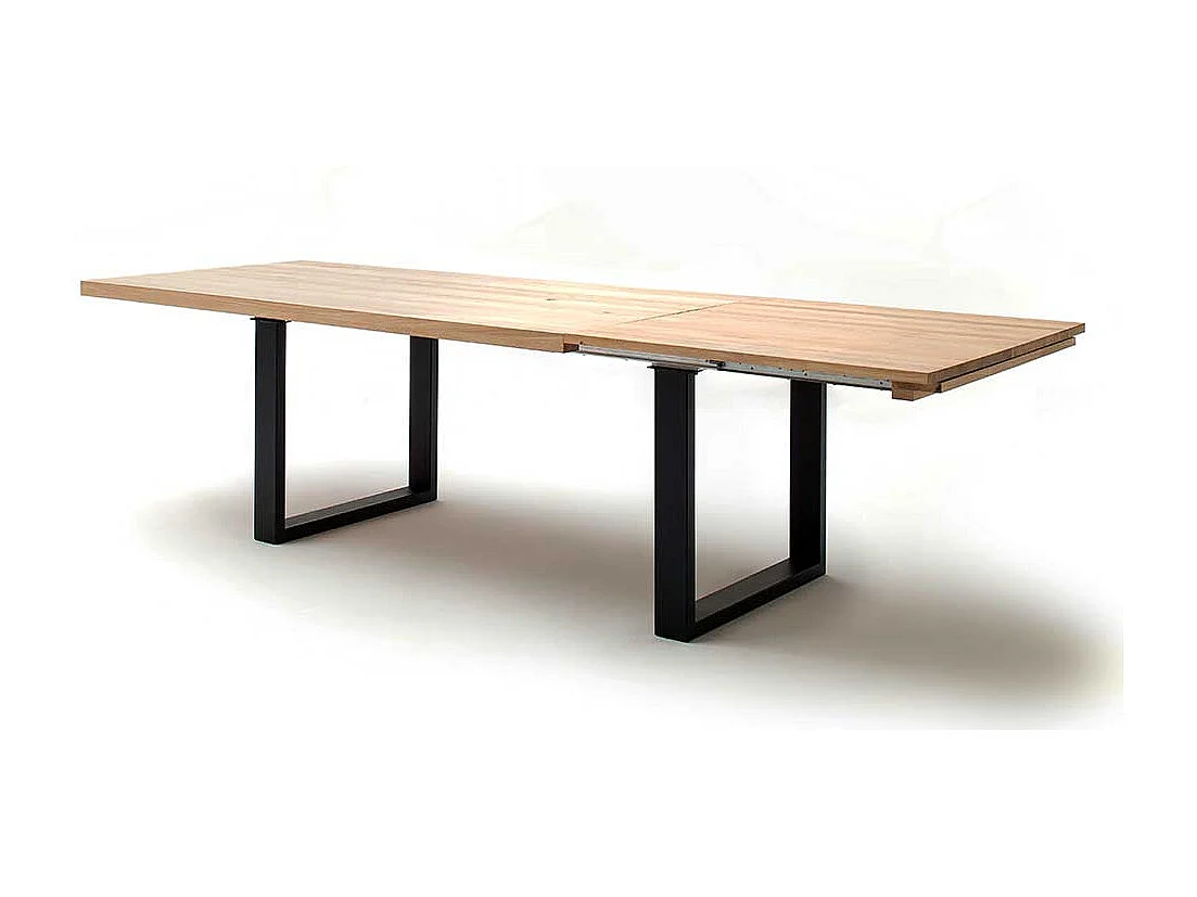 Esszimmertisch in Eiche Bianco massiv ausziehbar