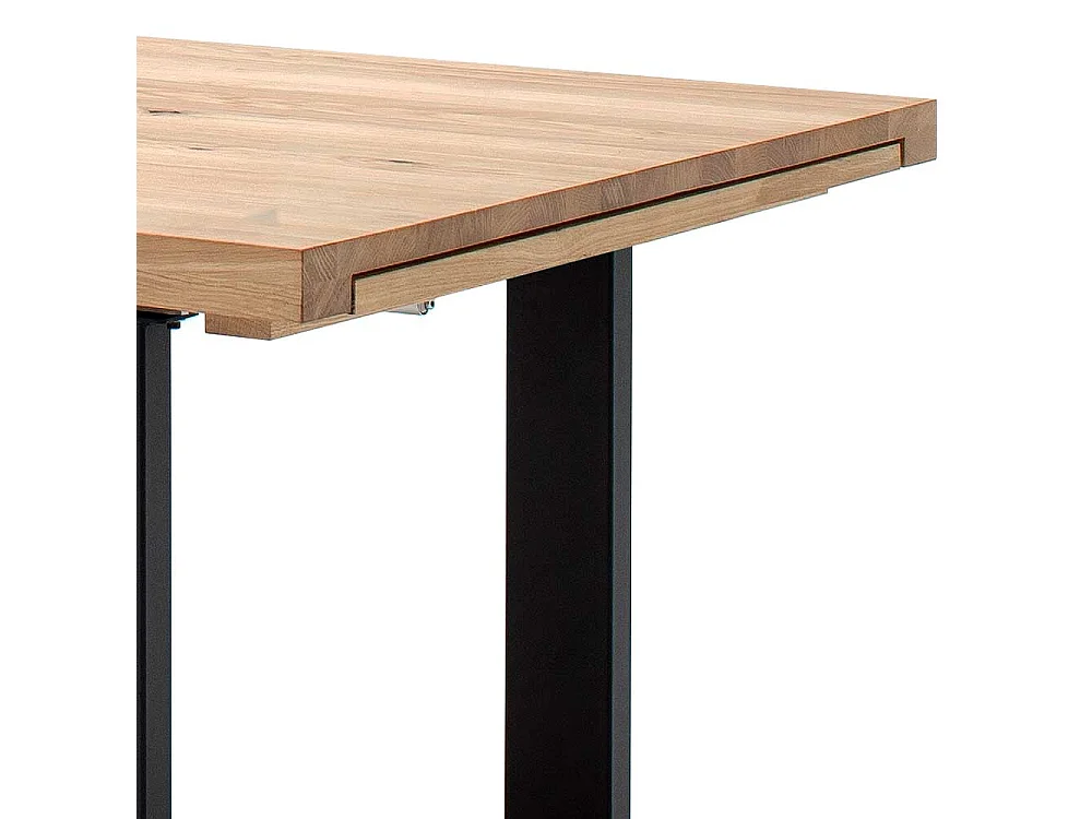 Esszimmertisch in Eiche Bianco massiv ausziehbar