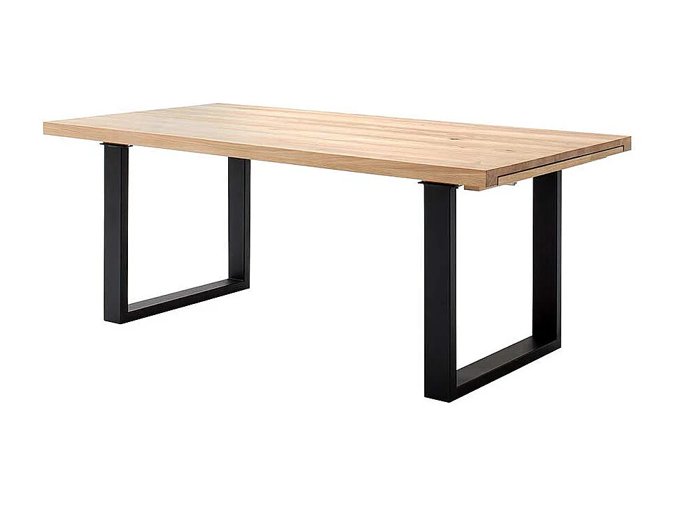 Esszimmertisch in Eiche Bianco massiv ausziehbar