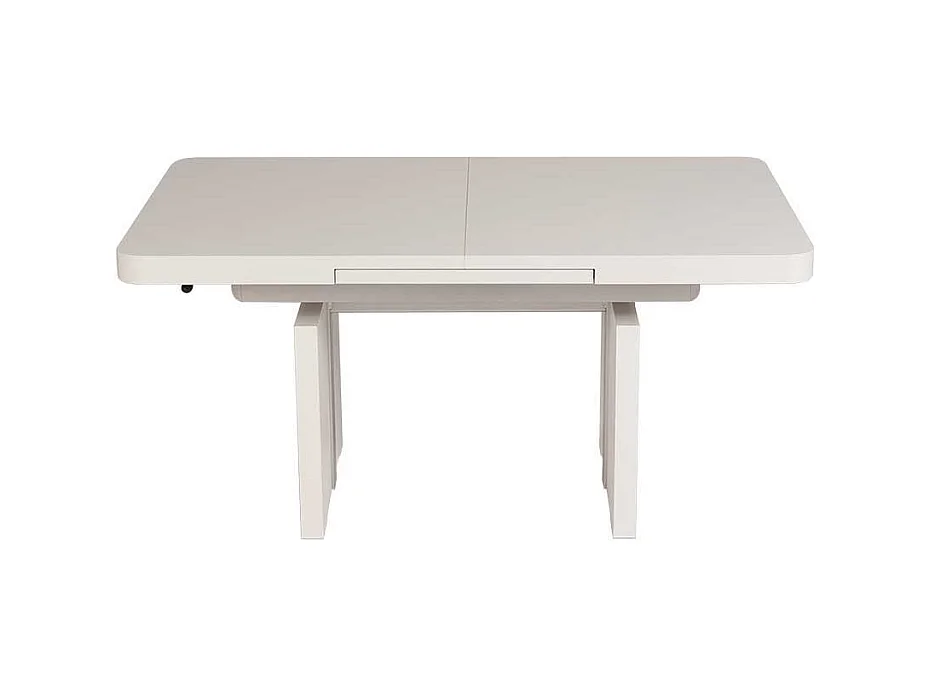 Ausziehbarer Couchtisch in Weiß Hebel