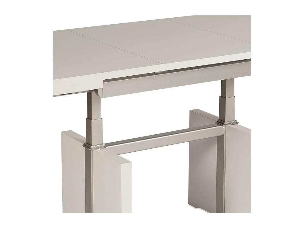 Ausziehbarer Couchtisch in Weiß Hebel