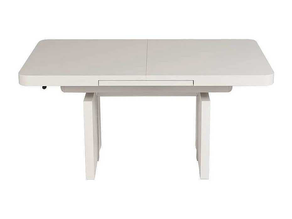 Ausziehbarer Couchtisch in Weiß Hebel