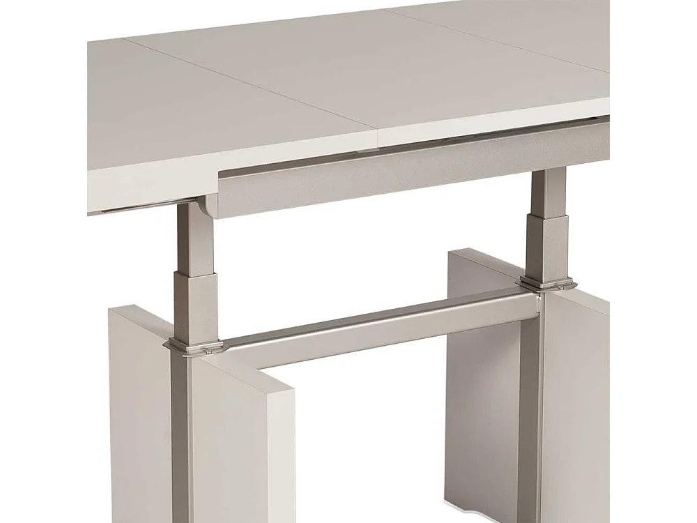 Ausziehbarer Couchtisch in Weiß Hebel