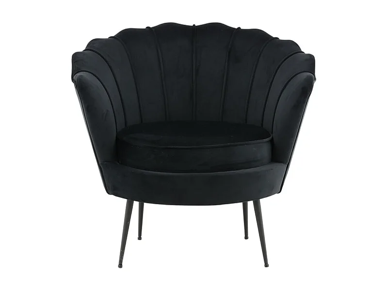 Nice Sessel Velour schwarz.