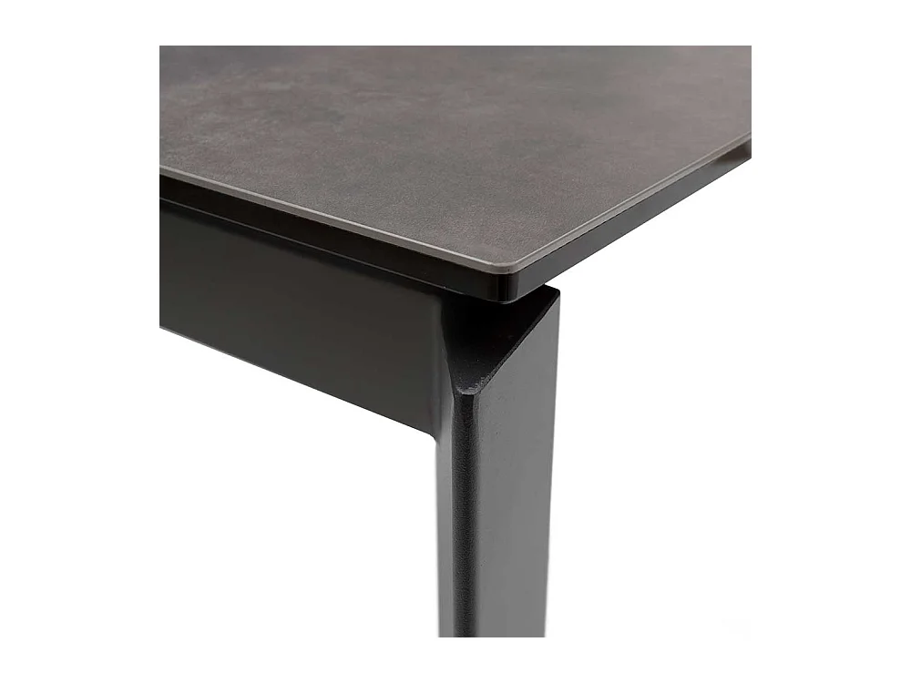 Esstisch mit Keramik Platte in Anthrazit und Grau ausziehbar