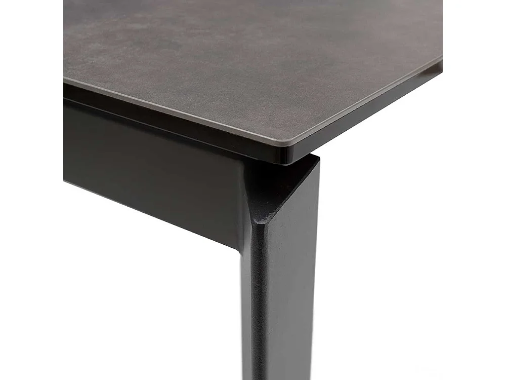 Esstisch mit Keramik Platte in Anthrazit und Grau ausziehbar