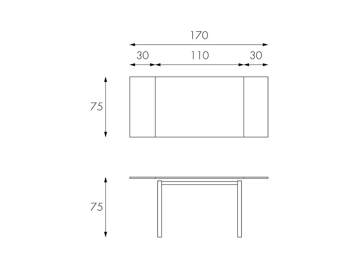 Esstisch in Hellbraun Glas ausziehbar