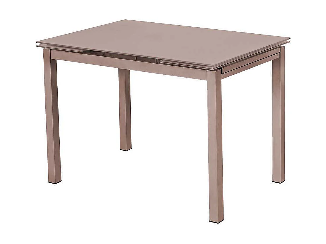 Esstisch in Hellbraun Glas ausziehbar