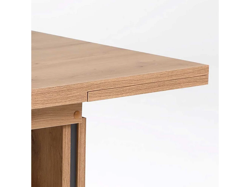 Couchtisch in Wildeichefarben ausziehbar und höhenverstellbar