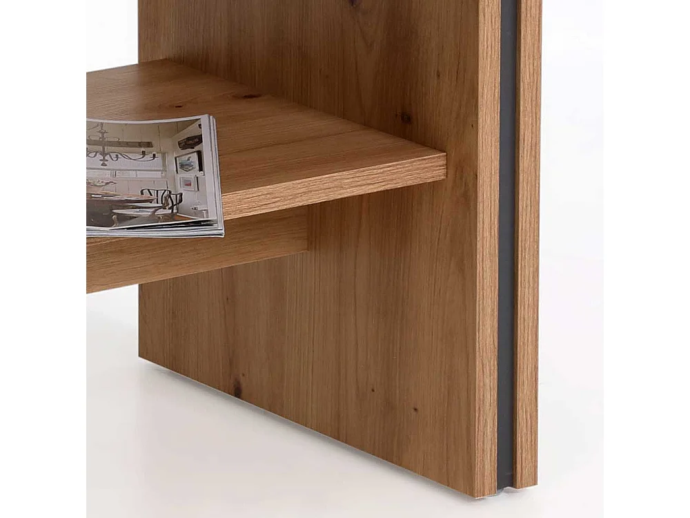 Couchtisch in Wildeichefarben ausziehbar und höhenverstellbar