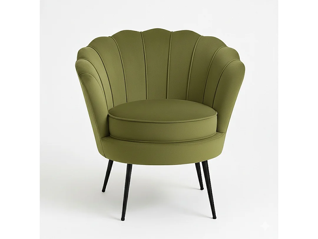 Nice Fauteuil en velours vert.