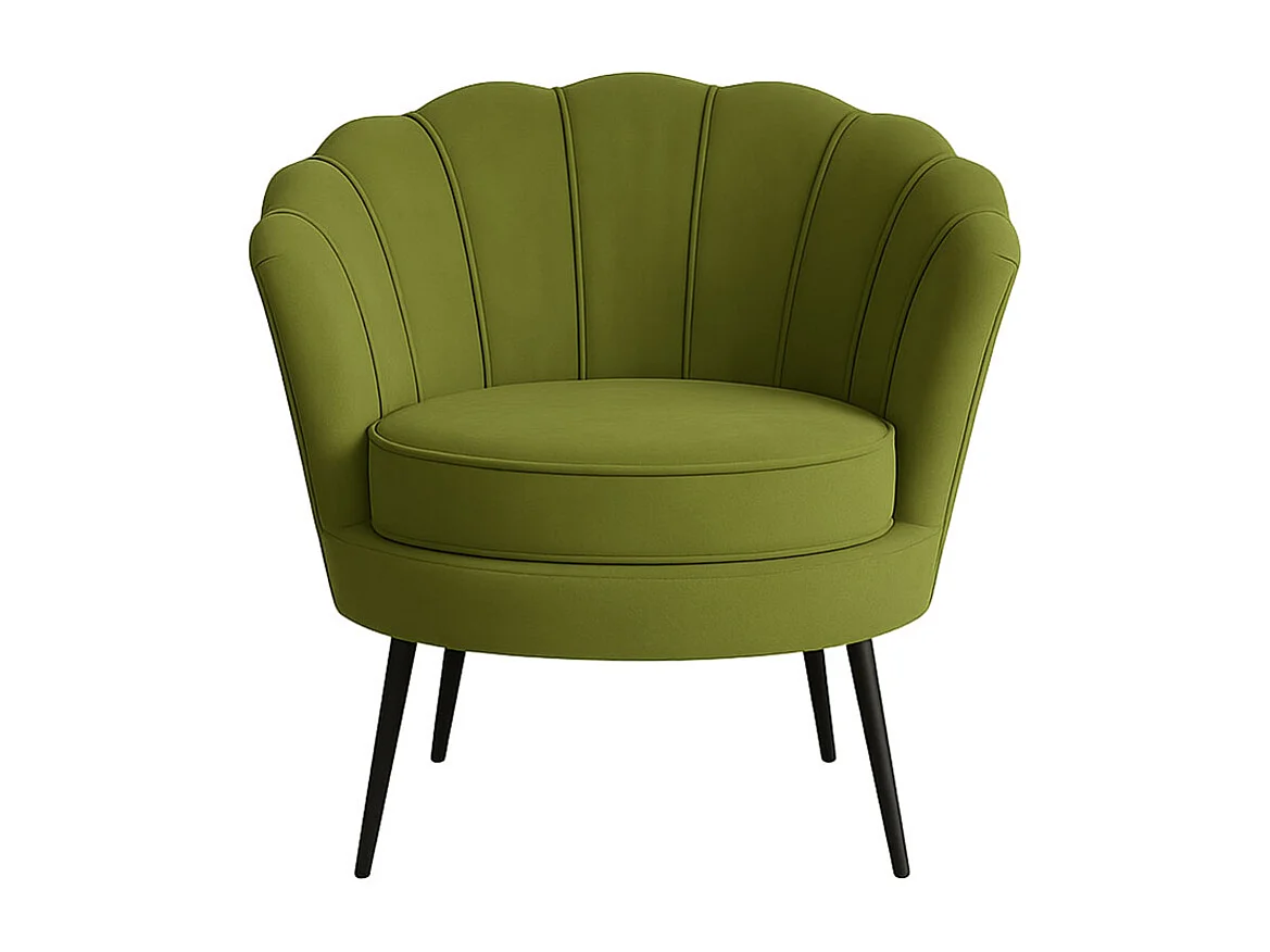 Nice Fauteuil en velours vert.