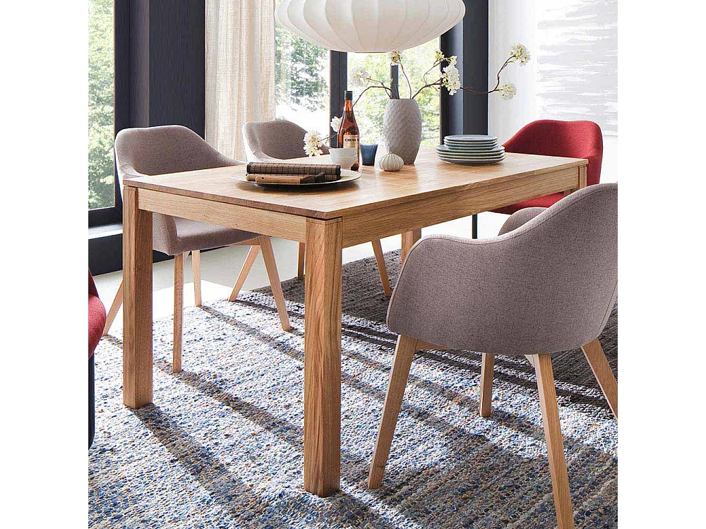 Esszimmertisch aus Eiche massiv geölt ausziehbar