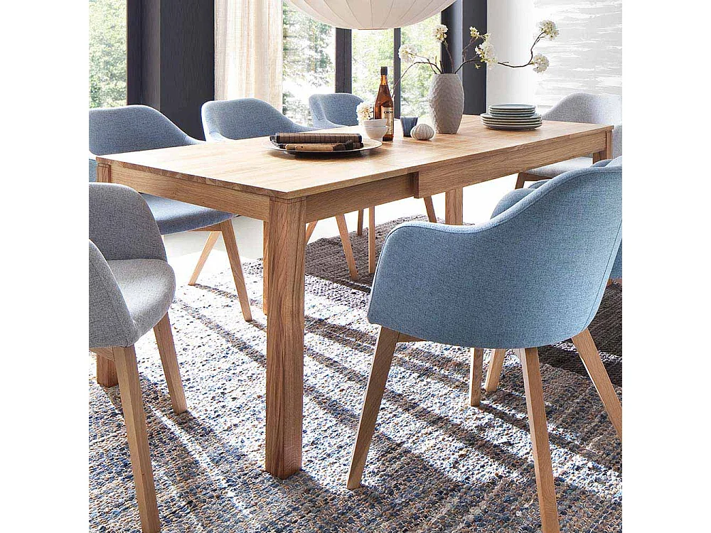 Esszimmertisch aus Eiche massiv geölt ausziehbar