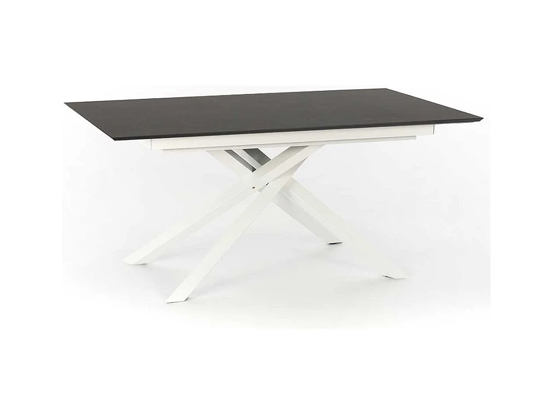 Ausziehbarer Tisch in Weiß und Dunkelgrau modern