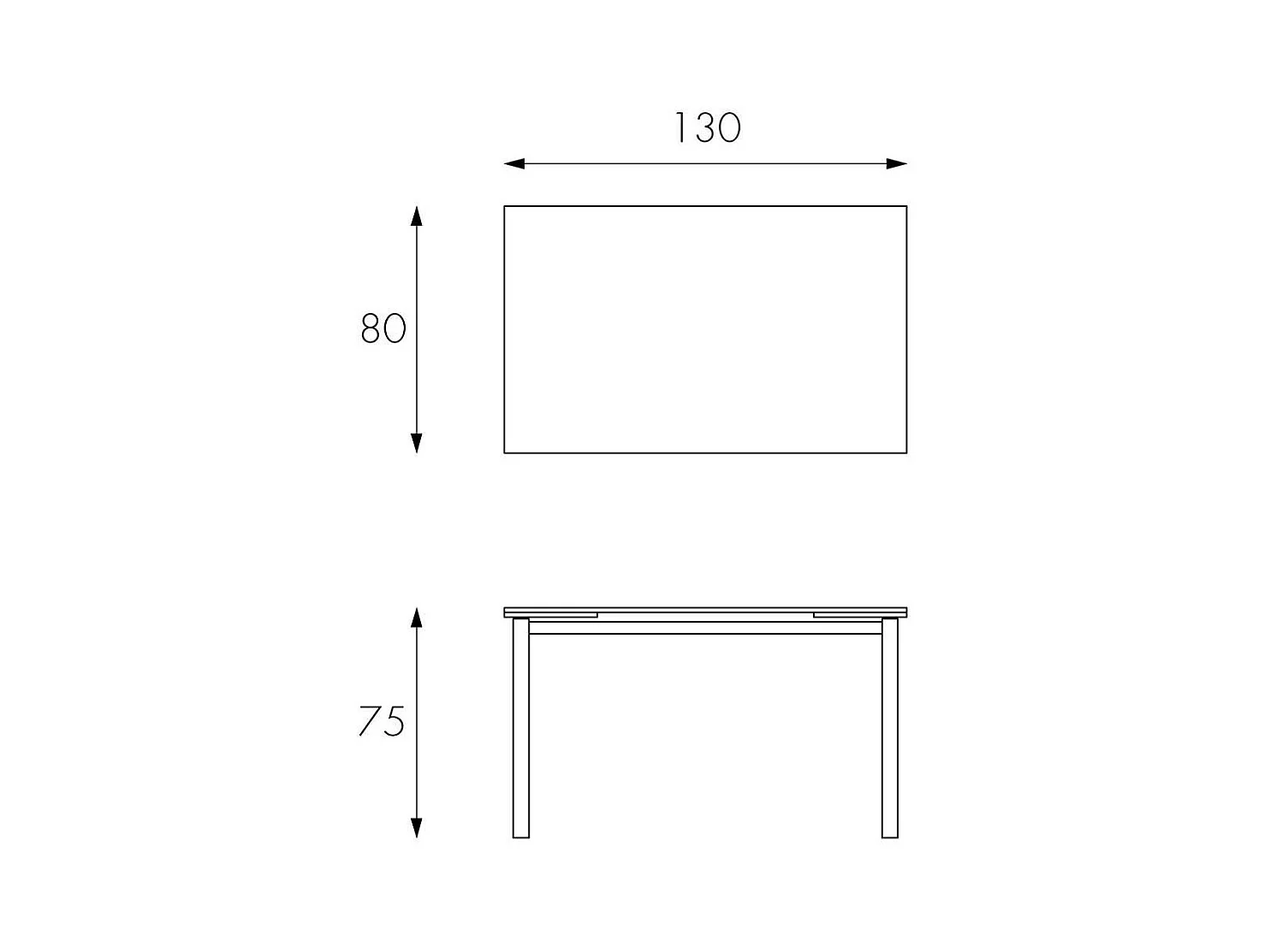 Ausziehbarer Tisch in Weiß Glasplatte