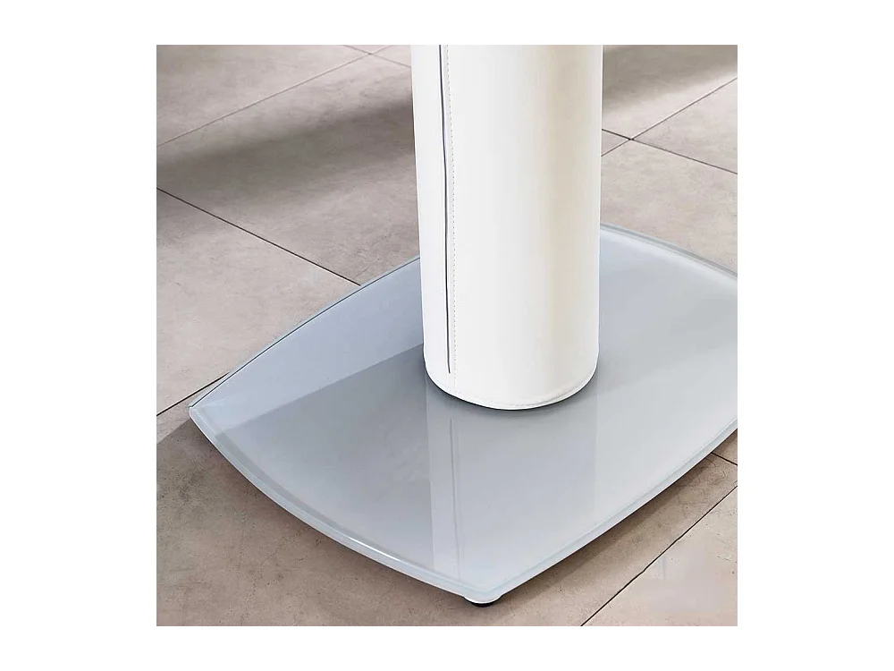 Glas Esszimmertisch in Weiß ausziehbar