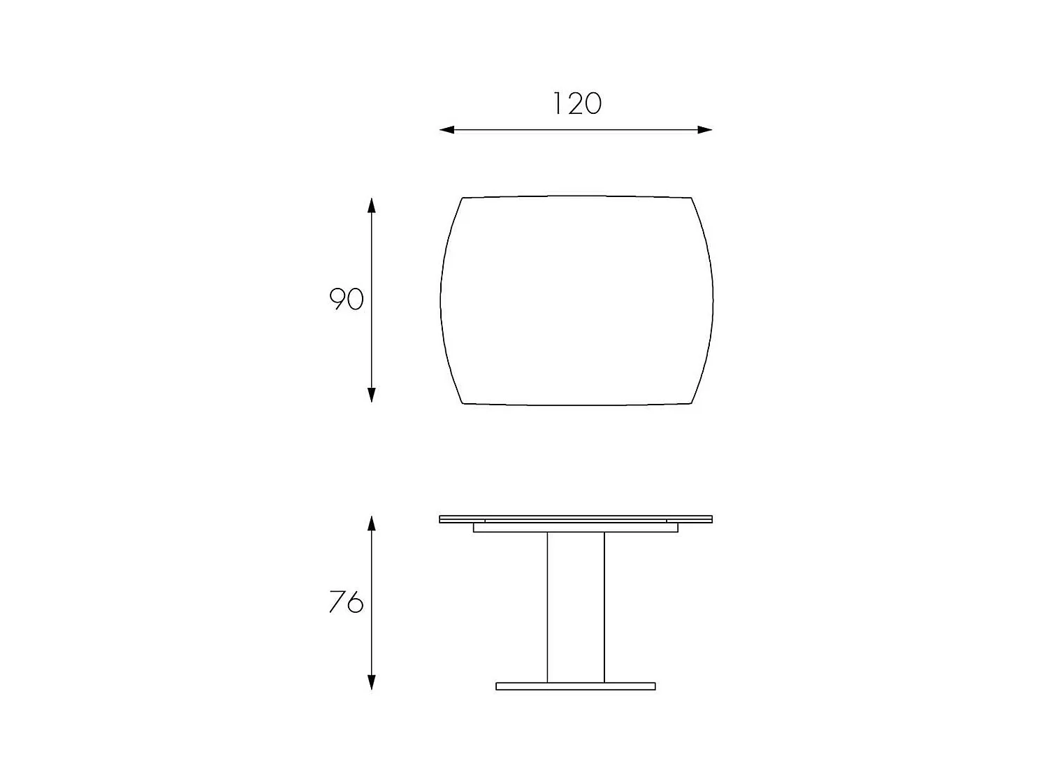 Glas Esszimmertisch in Weiß ausziehbar
