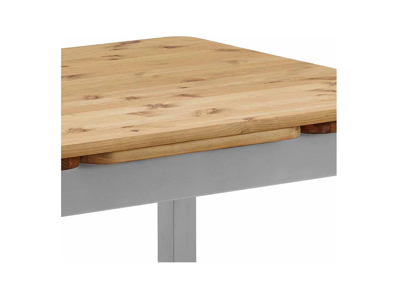 Esstisch in Grau Kiefer massiv ausziehbar