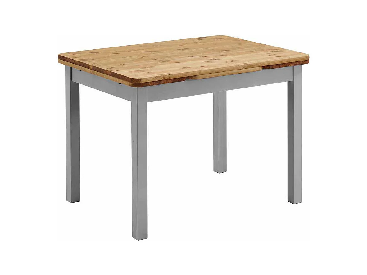 Esstisch in Grau Kiefer massiv ausziehbar