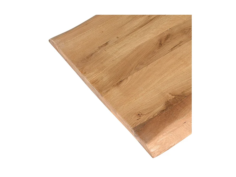 Table basse 120 x 60 cm en chêne clair massif et métal noir - OTTAWA