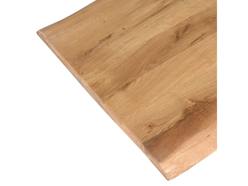 Table basse 140 x 70 cm en chêne clair massif et métal noir - OTTAWA