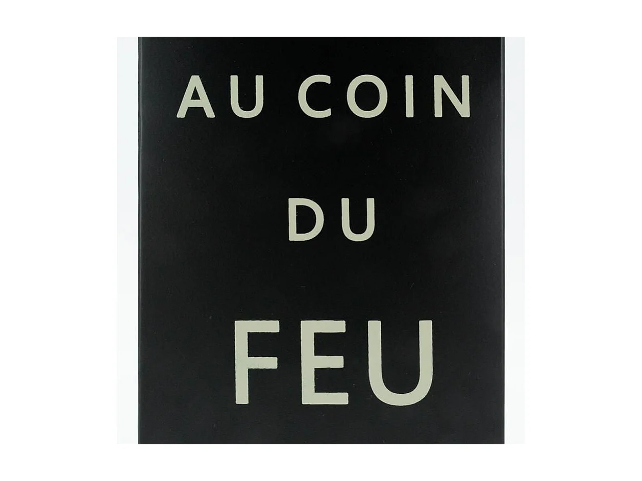 Valet de cheminée carré noir avec 4 accessoires – "Au coin du feu"