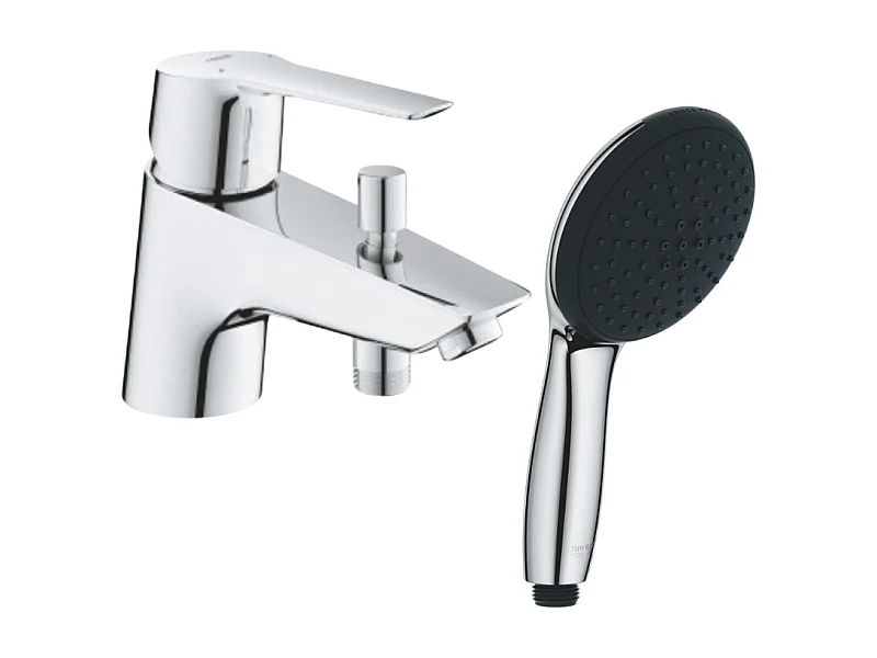 Mitigeur bain douche monotrou GROHE Start 2021 Quickfix + Douchette 2 jets GROHE Vitalio Start 110